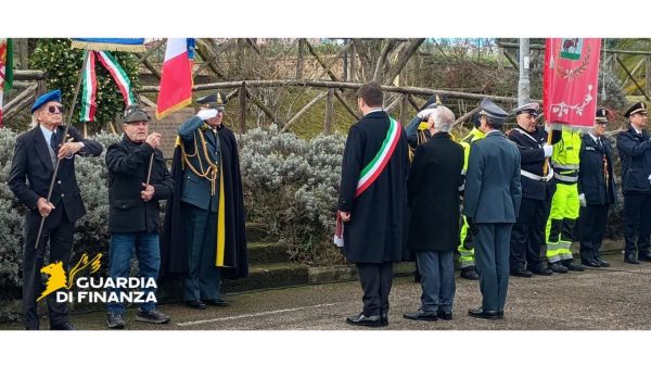 Bassano in Teverina: Commemorazione dei caduti, deposizione di corona al monumento del Finanziere Ricci