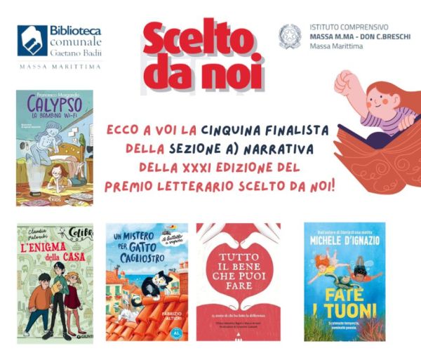 Massa Marittima: Premio letterario “Scelto da noi”, selezionate le due cinquine finaliste 