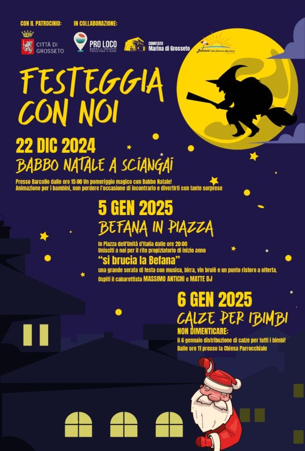 La Befana in Piazza di Marina di Grosseto il 5 gennaio