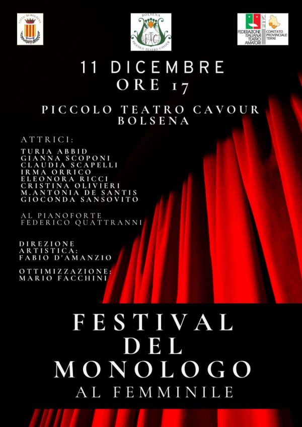 A Bolsena la finale del Festival del monologo al femminile di FITA Umbria