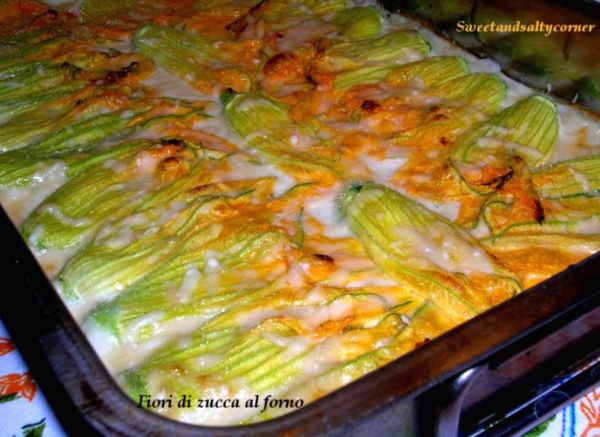 "In cucina con Giulia": fiori di zucca al forno