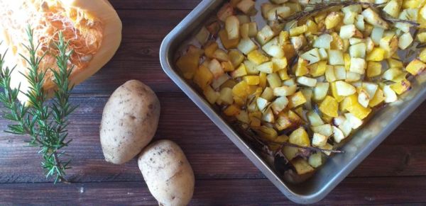 "In cucina con Giulia": zucca e patate al forno